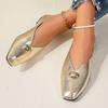2025 New Soft-soled Flats Shoes Breathable Retro Women Shoes Fashion  Women Shoes Fashion Gold Silver Shallow Flat Shoes 952