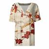 Women's T Shirt Tee Printed Short Sleeve Daily Weekend Fashion Basic V Neck Regular Top
