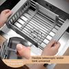 Drain Rack Adjustable Retractable Dish Drying Basket Space Saving Kitchen Sink Organizer
