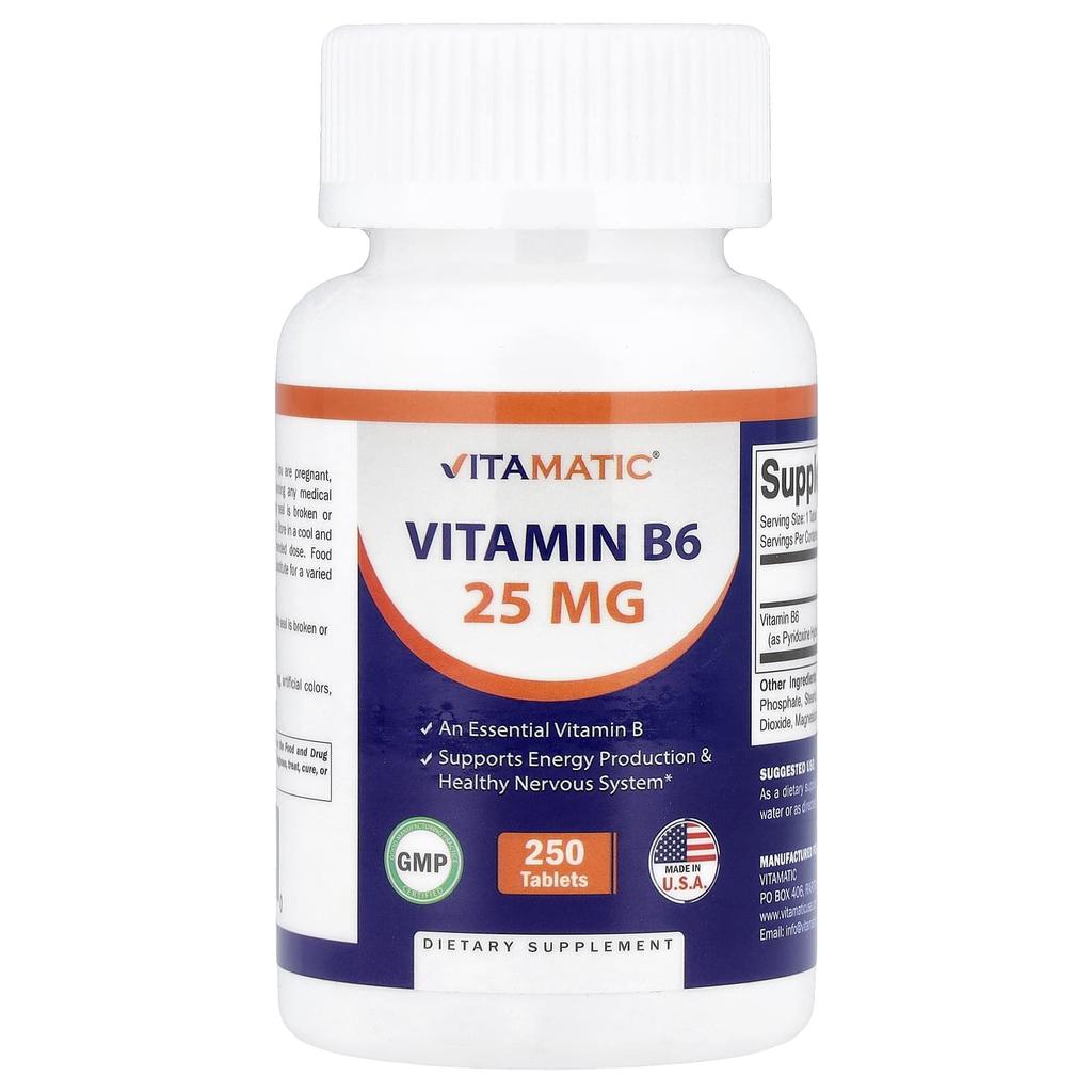 Vitamatic Витамин B6, 25 мг, 250 таблеток