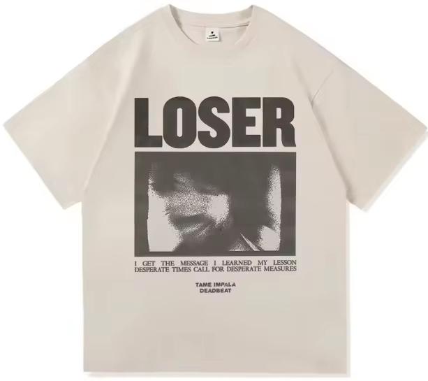 Tame Impala Loser Graphic Tee Deadbeat Album 2026 Merch Harajuku Style Cotton Oversized Unisex T Shirt Streetwear Trendy Soft