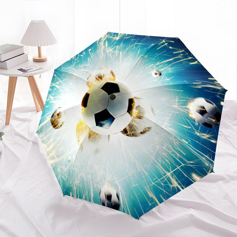 1PC football sport Umbrella Portable Folding Umbrella Iron Frame Hole Bone Structure Outdoor Home Umbrella A10