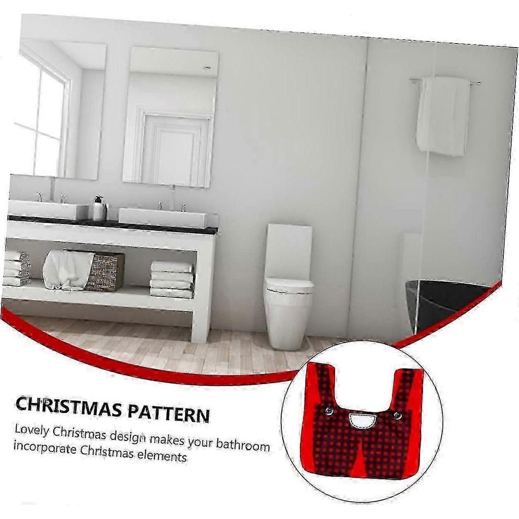 Christmas cartoon toilet seat cover set for bathrooms