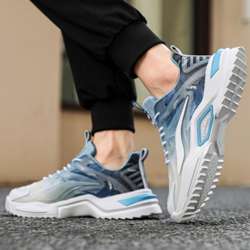 Men's Summer Breathable Versatile Men's Casual Niche Running Sports Inner Height Increase Dad Fashion Shoes