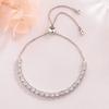 New Luxury Single Row Zircon Bracelet Adjustable Pull Chain 3mm Cubic Zirconia Ins Style Women Jewelry