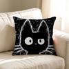 Cool Black Cat GATOS Prints Personalized Pillow Dust Cover Bedroom Kids Party Decoration Pillowcase Birthday Children Gift