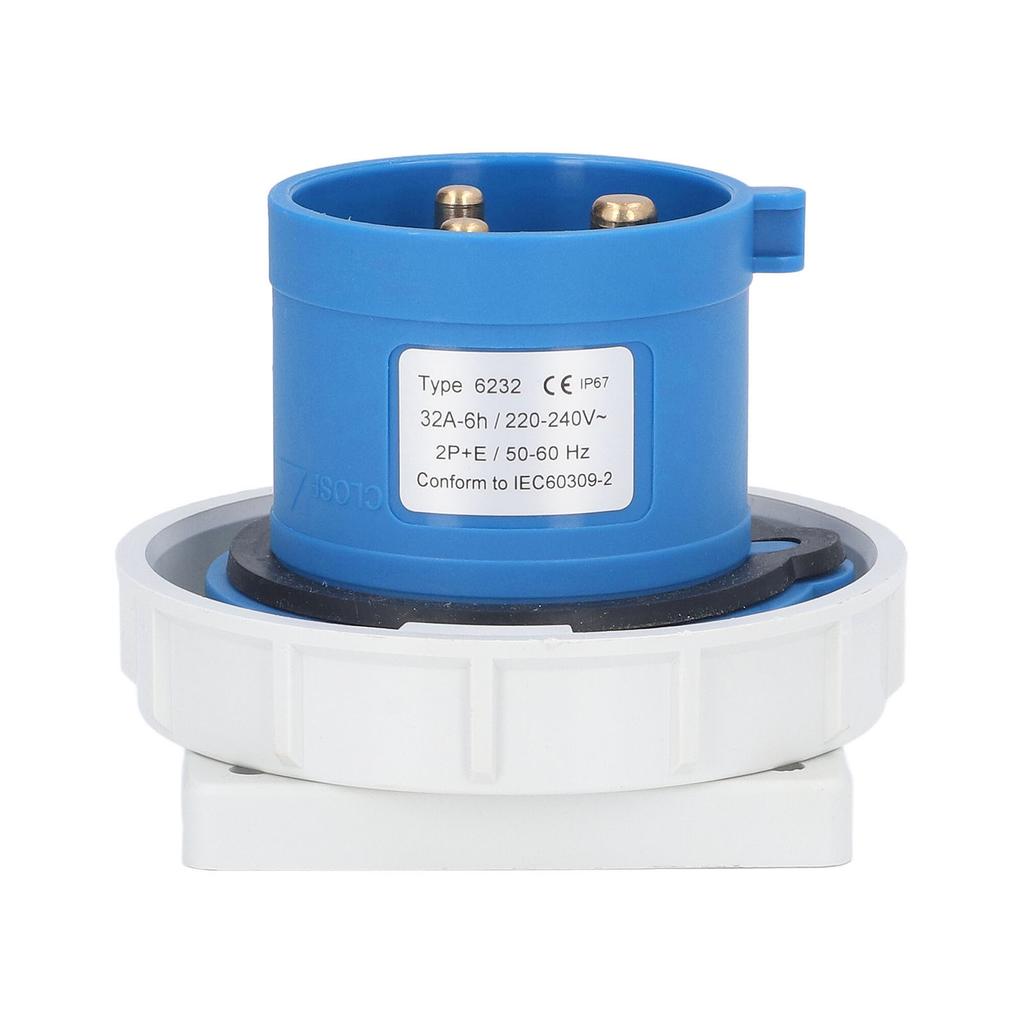 Промышленная розетка IP67 водонепроницаемый латунный контакт авиационный разъем 2P+E 32A 220240V