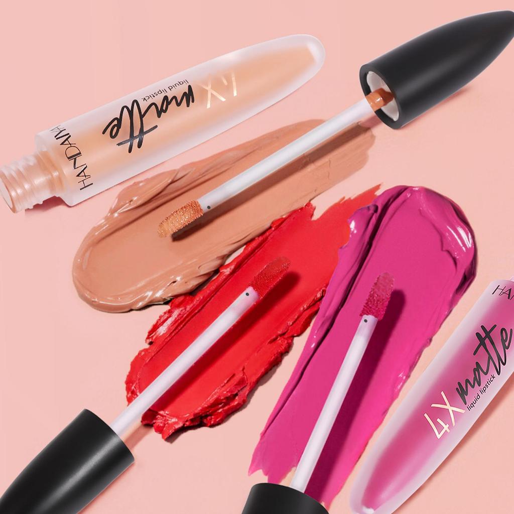 HANDAIYAN Matte Waterproof Lip Gloss Sexy Lipgloss Liquid Lipstick Nude Pink Purple Makeup Long Lasting Tinted Lip Glaze