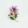 Silk Scarf Buckle Brooches Wedding Enamel Flower Casual Brooch Pins Party Jewelry Clothing
