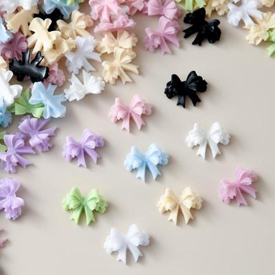 20/50 шт. Смешанные смоляные двухслойные бантики для нейл-арта, 3D разноцветные бантики, украшения для нейл-арта, детали для DIY маникюра, салонный товар