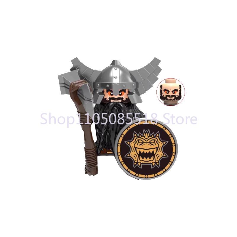 MOC Medieval Military Lion Knight Building Blocks Accessories Castle Soldier Shield Armor Model Toy Gift Mini Brick E023 Weapons