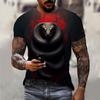New Year Snake Year Fierce 3D Printed Men's Casual Short Sleeve T-shirt Comfortable Breathable Retro Printed Short Sleeve