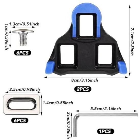 Bicycle SPD cleat set compatible Shimano SPD-SL system SH10 SH11 SH12 suitable 3-hole cycling shoes road bike binding pedals durable non-slip.