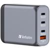Verbatim Network Charger Gan 100W3Xusb-C/Usb-A + Adapter Eu/Uk/Us Gnc-100 32202