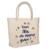 Sac cabas - PLANETEE - Amandine elle assure grave ! - Jute - Isotherme - Anses solides