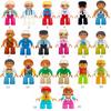 Duplo Фигурки Член Семьи Полицейский Врач Большого Размера Строительные Блоки DIY Образование Детские Игрушки