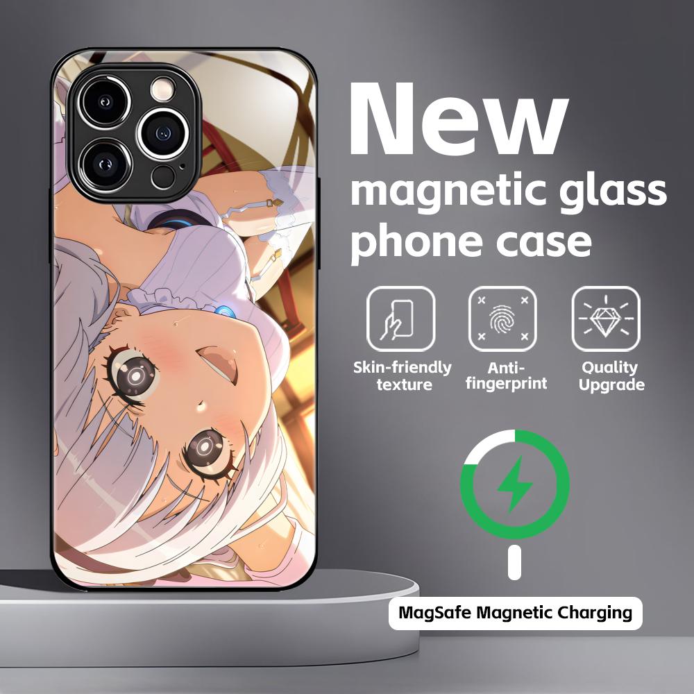Fate strange Fake Phone Case For iPhone17 16 15 14 13 12 11 X XR XS 8 Plus Mini Pro Max Glass Magnetic Case