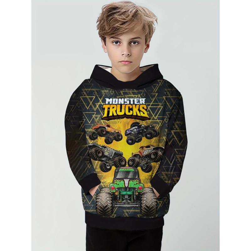 Детская одежда Толстовки для мальчиков Спортивные машины 3D принт Детская одежда весна-осень Повседневная одежда для мальчиков Пуловеры Модная детская одежда