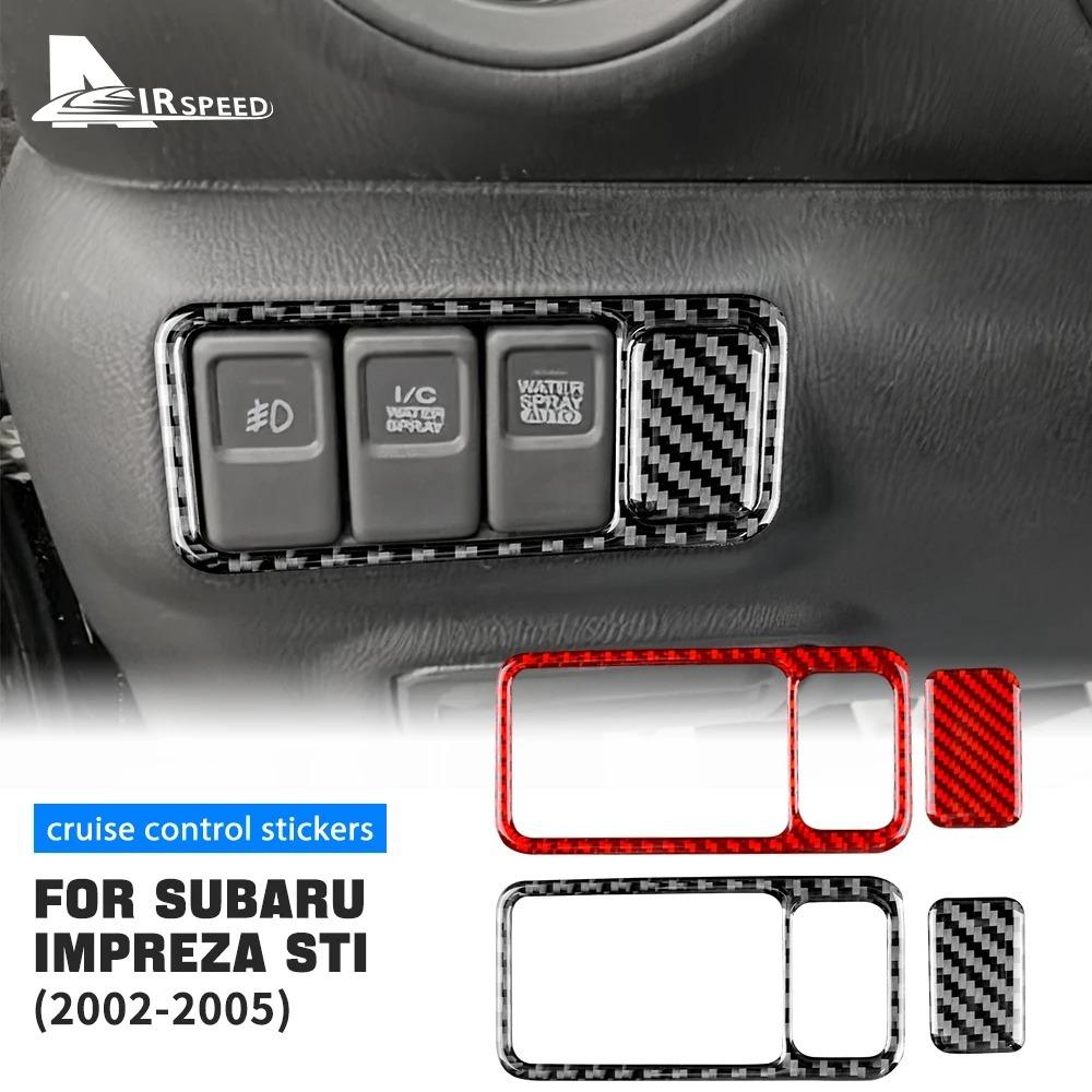 For Subaru Impreza STI Headlight Adjust Cover 2002-2005 Real Soft Carbon Fiber Car Headlight Switch Adjust Frame Accessories