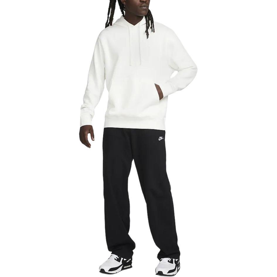 Nike Спортивная толстовка с капюшоном Club Fleece, однотонная, на флисовой подкладке, повседневная, мужская, цвет Sail White, BV2655-134