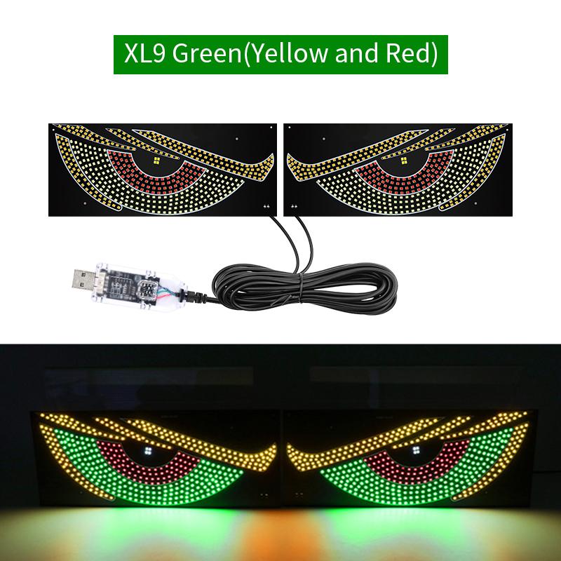 USB 12V/24V Multi-Mode Car Truck Lights Devil's Eye Light RGB Dynamic Decorative Light Windshield Led Display Decor Pixel Panel