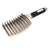 Изогнутая распутывающая щетка нейлоновая профессиональная щетка-лопатка для волос для укладки волос золотая