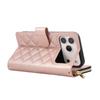 For iPhone 17 Pro Max Case Zipper Wallet Rhombus PU Leather Crossbody Phone Cover