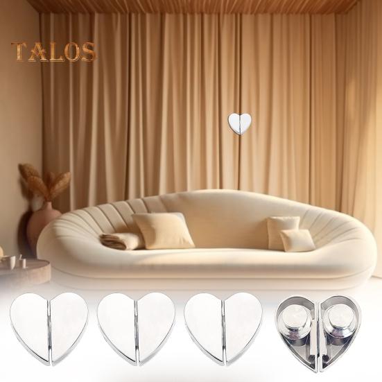 Магниты для штор в форме сердца, пряжки для штор, удерживающие шторы закрытыми, зажимы для штор, предотвращающие утечку света для дома, спальни, ванной, офиса