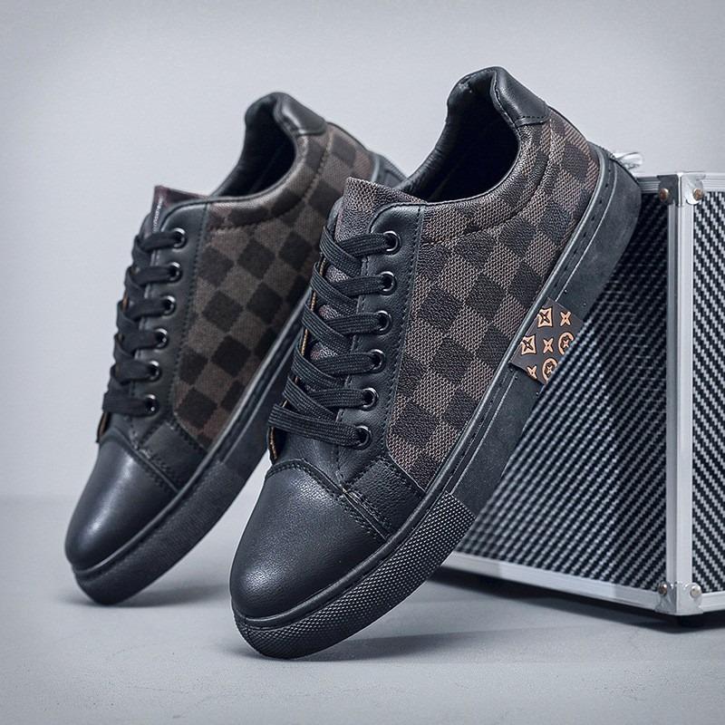 Осень новая обувь мужская модная обувь клетчатая универсальная мужская обувь белая обувь мужская спортивная обувь для скейтборда модная повседневная