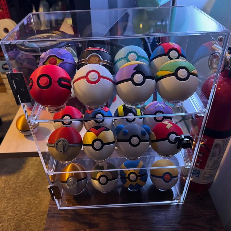 Покебол Форма Покемона Сфера Фигурки Модель Статуэтка Настольное Украшение 3D Печатная Модель Модная Игрушка Подарок-Сюрприз Коллекционная