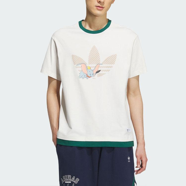 adidas Спортивная футболка Originals X Disney Dumbo с мультяшным логотипом, топ унисекс, белый IN1071