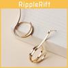 Geometric Style Metal Earrings For Women With Gold Finish Suitable For Gift And Party