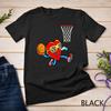 Valentines Day Kids Boys Men Heart Dunking Basketball T-Shirt Unisex T-shirt
