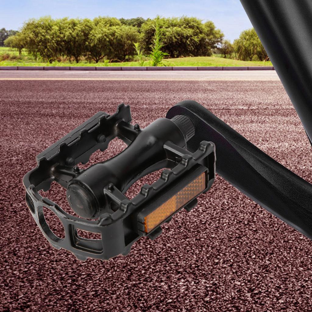 1 Pair Black Aluminium Alloy Mountain Road Bike Lightweight Pedals Bicycle Replacement Part