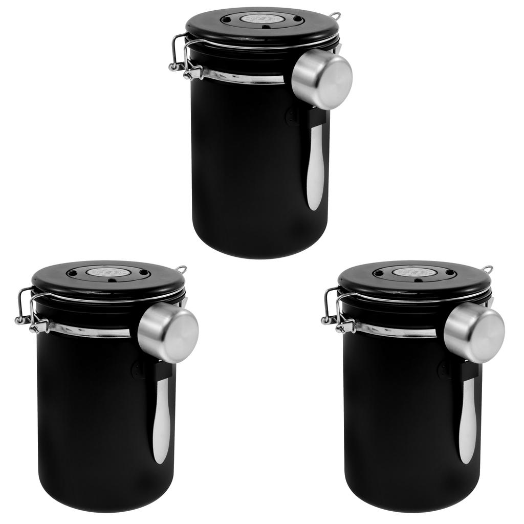 Вакуумный резервуар для кофейных зерен из нержавеющей стали, контейнеры для чайных листьев, теплозащитный кухонный контейнер для хранения с совком