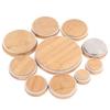 Wood Grain Clear Wooden Reusable Sealing Ring Cup Lid Tea Set Accessories Storage Tank Bamboo Cover