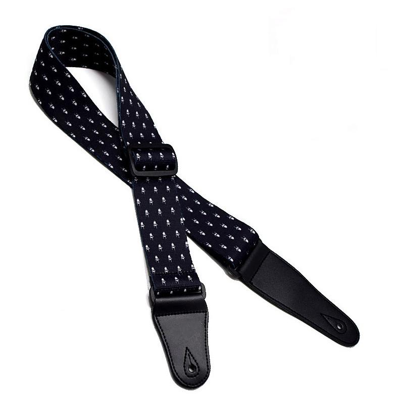 Регулируемый кожаный и тканевый гитарный ремень в этническом стиле с различными узорами для акустических и бас-гитар