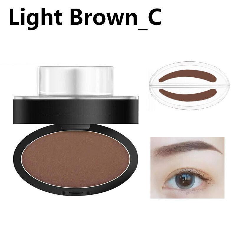 Natural Shape Eyebrow Powder Stamp Waterproof Quick Brow Dye Palette Makeup Sup