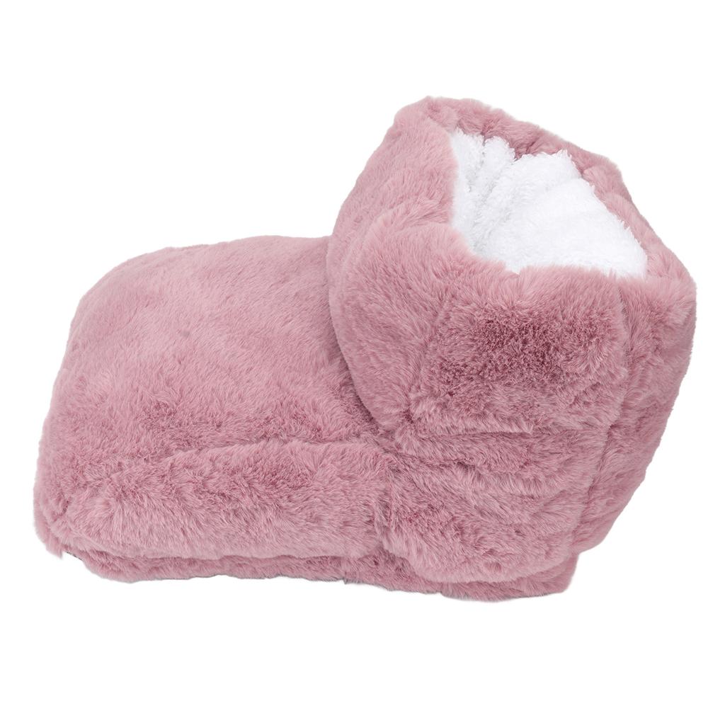Electric Heated Foot Warmer Pink 5V USB Rechargeable Thickened Foot Warmer Boots for Home Office Dormitory