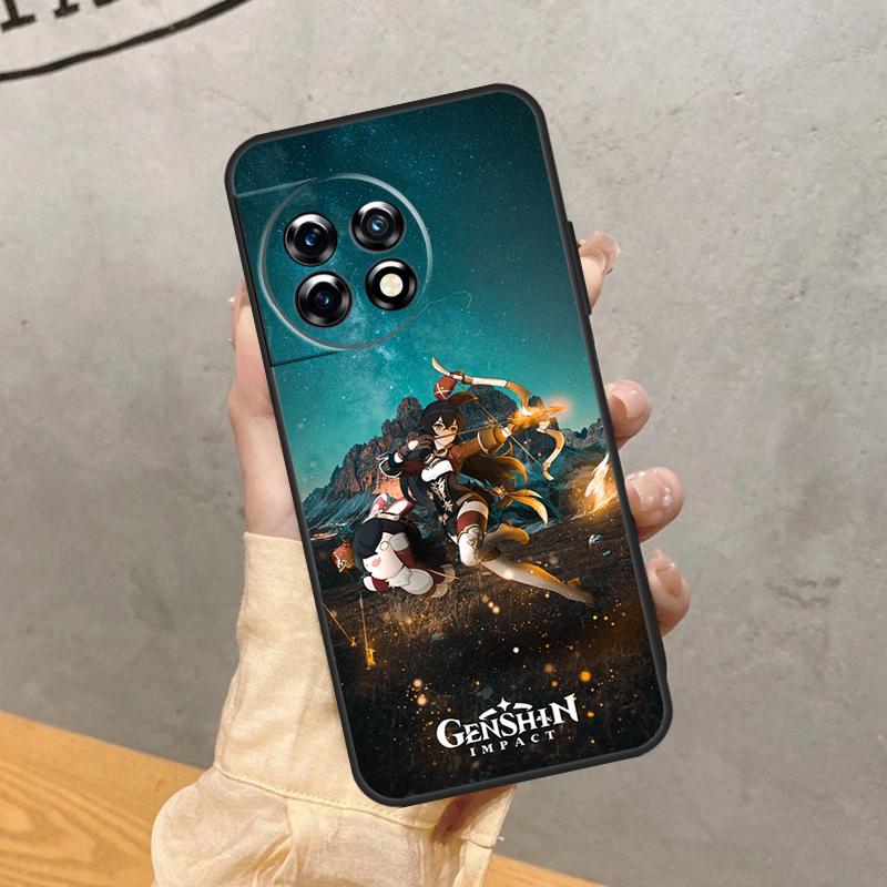 Чехол для телефона OnePlus 8 9 10 Pro 15 13 12 11 13T 13R 12R 10T 8T Nord CE 5 2 3 4 Lite N20 N30 с изображением персонажа из аниме-игры Genshin Impact