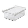 Refrigerator Drawer Organizer PET Clear Fridge Organizer Bin Pull Out Shelf Holder Storage Box for
