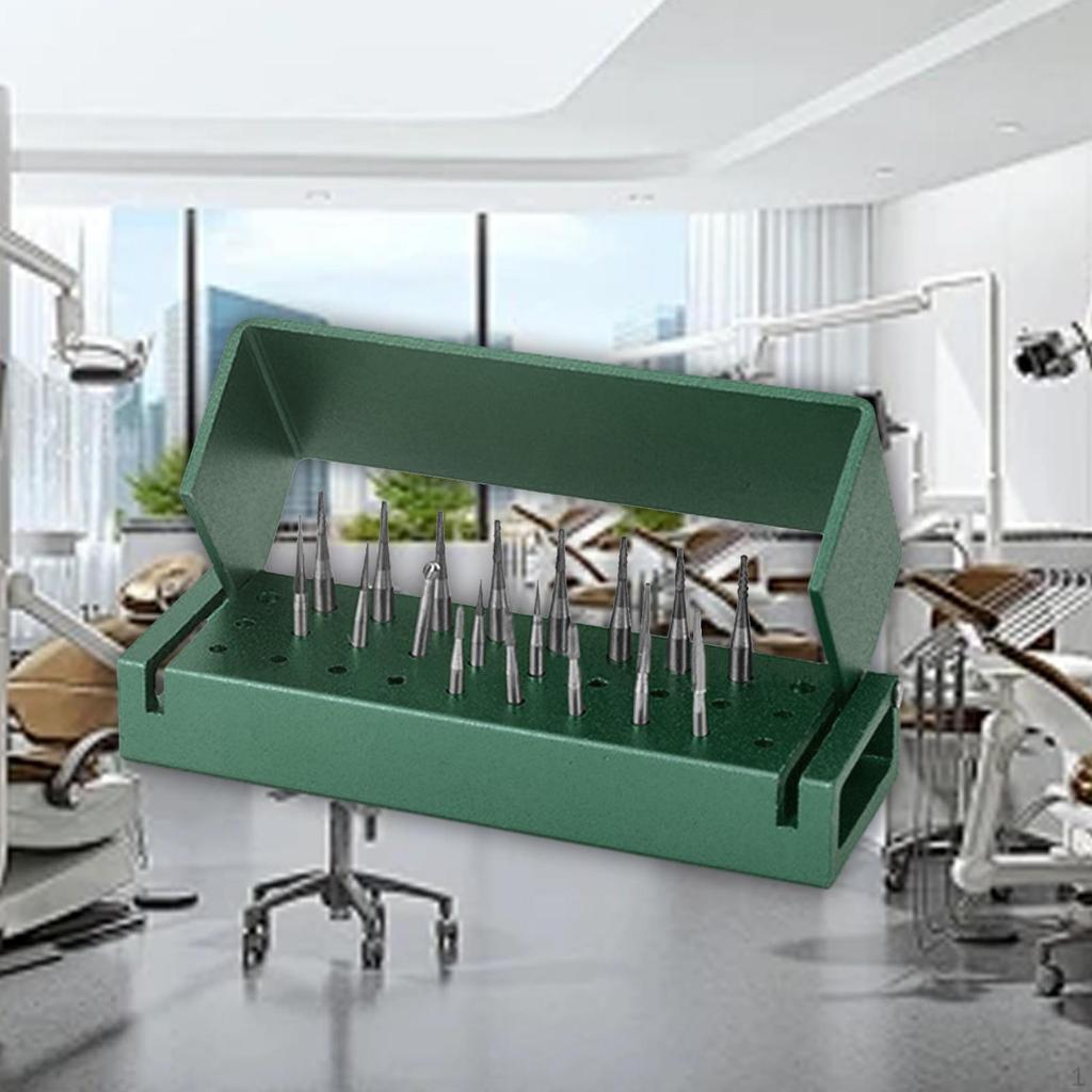 Burs Holder Sturdy with Open Flip Cover Aluminum Opening Box Case Block