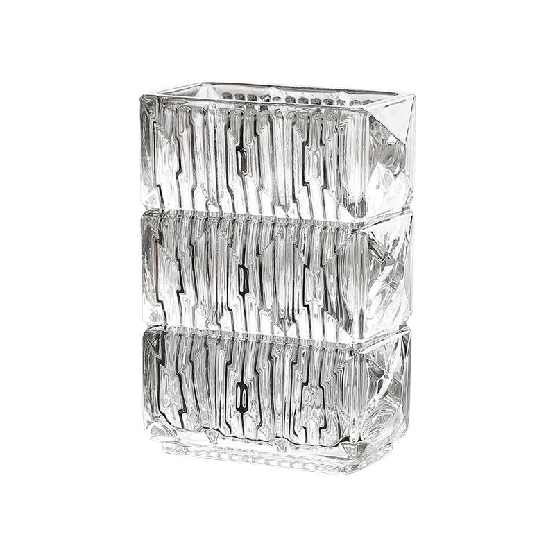 Стеклянная ваза, украшение, прозрачная вода, приподнятая цветочная композиция, гостиная, обеденный стол, прямой цилиндр, гидропонное украшение для дома, ремесла