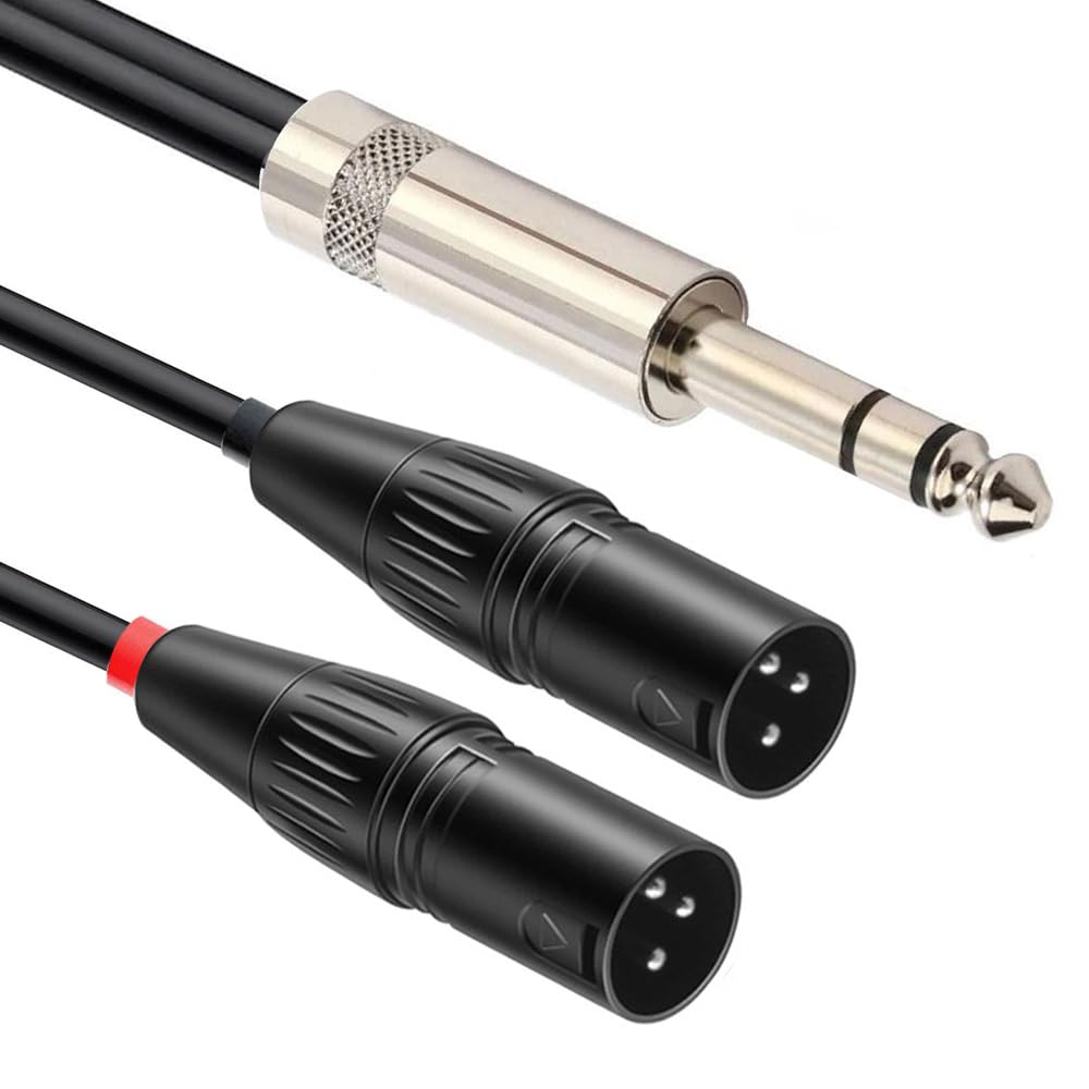 Кабель Waveman XLR TRS, Кабель TRS Cannon, Шнур XLR 6.5, Шнур Cannon 6.35, Бескислородная медь 6N OFC, Совместим с усилителями и колонками, 1 метр
