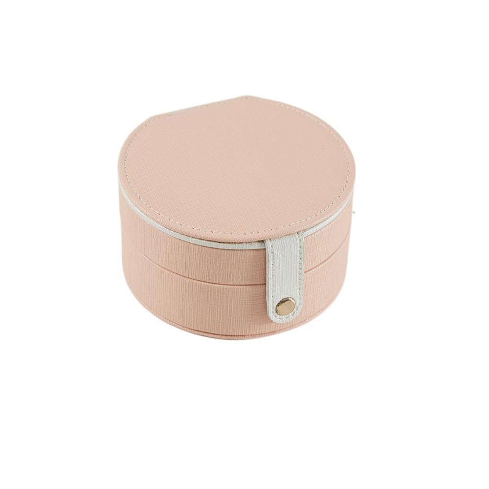 Mirror Earrings Storage Case Leather Mini Jewelry Display Box Simple Jewelry Holder Handbag Gift