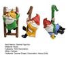 3Pcs Hanging Gnome Figurine Ladder Climbing Colorful Faceless Dwarf Resin Statue Sculpture Desktop Garden Decoration Ornament Festival Gift