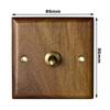 Stylish Black Walnut Wood Wall Lamp 86mm Light Switch Toggle Switch Brass Lever