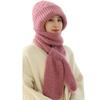 One Piece Hat Scarf Windproof Winter Knitting Thick Warm Ear Guard Hat for Woman Girs Winter Outdoor Use