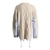 European High-End Denim Patchwork Knit Lazy Sweater, Autumn/Winter 2026 Collection