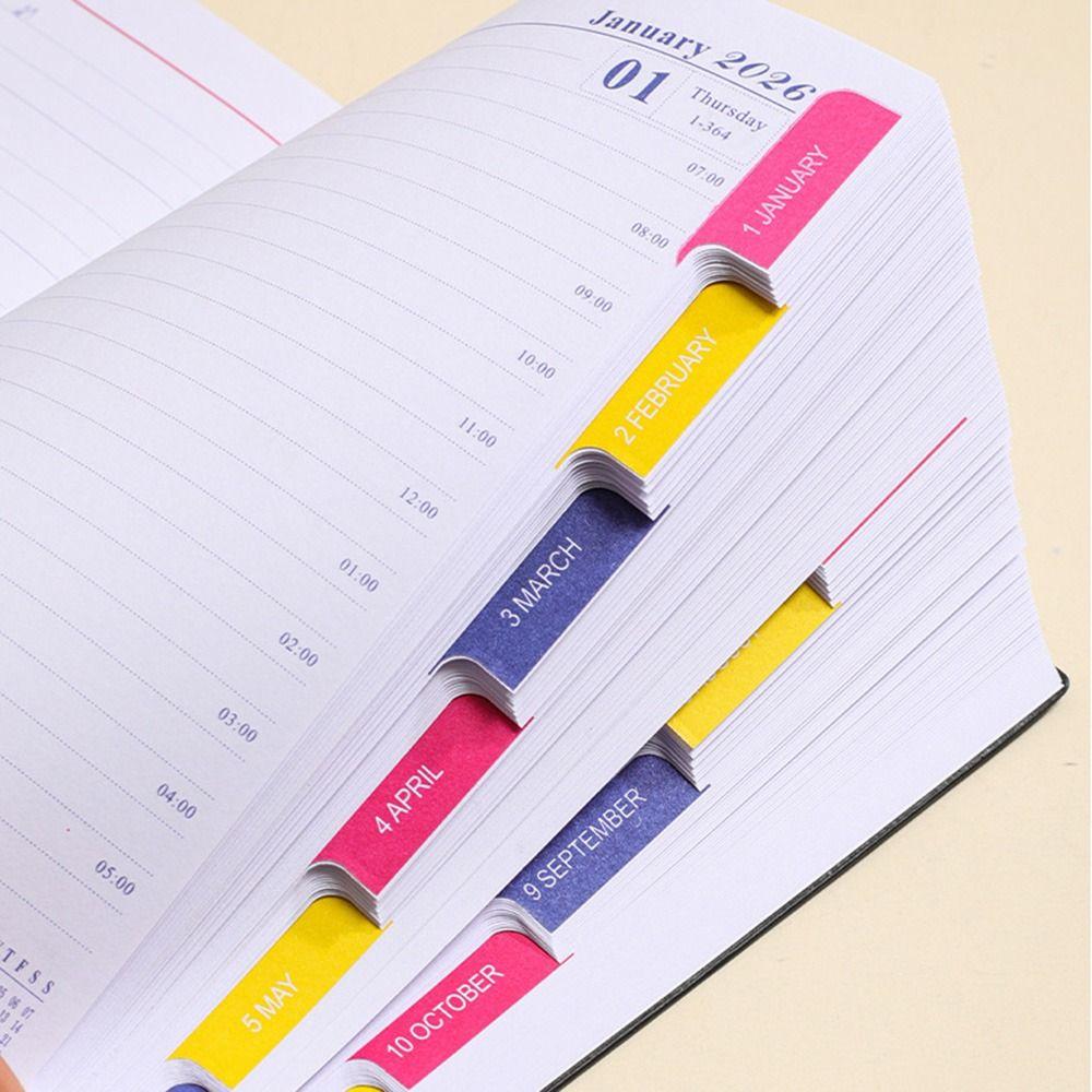 Wear-resistant 2026 Schedule Planner Notepad 12 Months 365 Days Efficiency Notebook  School